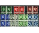 SG165-171. 1937 Set of 7. All in brilliant fresh U/M mint blocks
